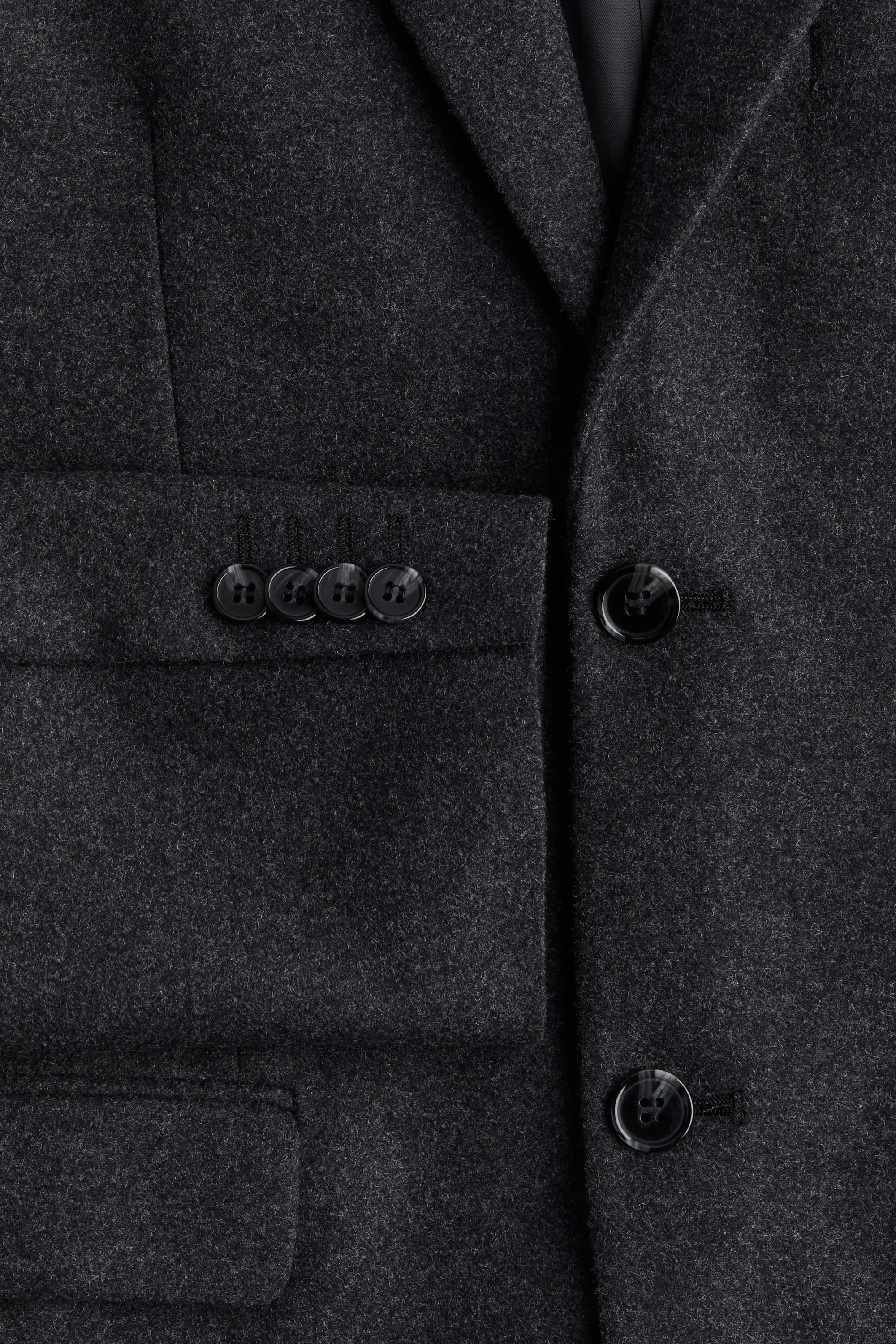 Veste Regular Fit en laine mélangée - Gris foncé