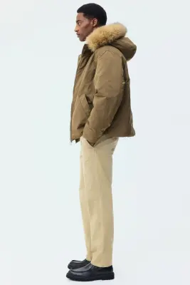 Pantalon Regular Fit en velours côtelé - Beige — photo 4