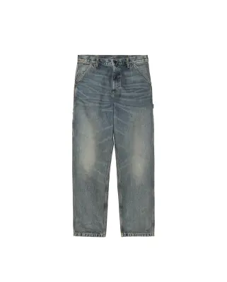 Single Knee Pant Blue Worn Used Wash — photo 1