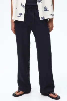 Pantalon Relaxed Fit - Bleu marine — photo 2