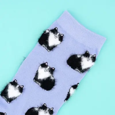 Chaussettes Chat Noir & Blanc Coucou Suzette — photo 2