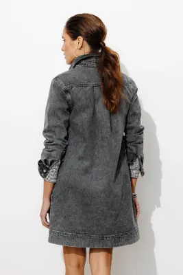 Robe courte en jean Femme — photo 4