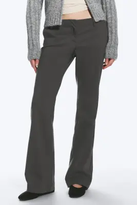 Pantalon de costume bootcut taille basse - Gris foncé — photo 1