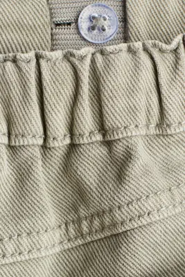 Pantalon en twill de coton - Vert kaki clair — photo 2