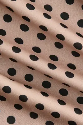 Robe combinaison avec dentelle - Beige/pois — photo 4