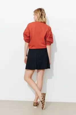 Jupe courte rayée Femme — photo 4