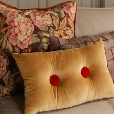 Coussin Elora Moutarde — photo 1