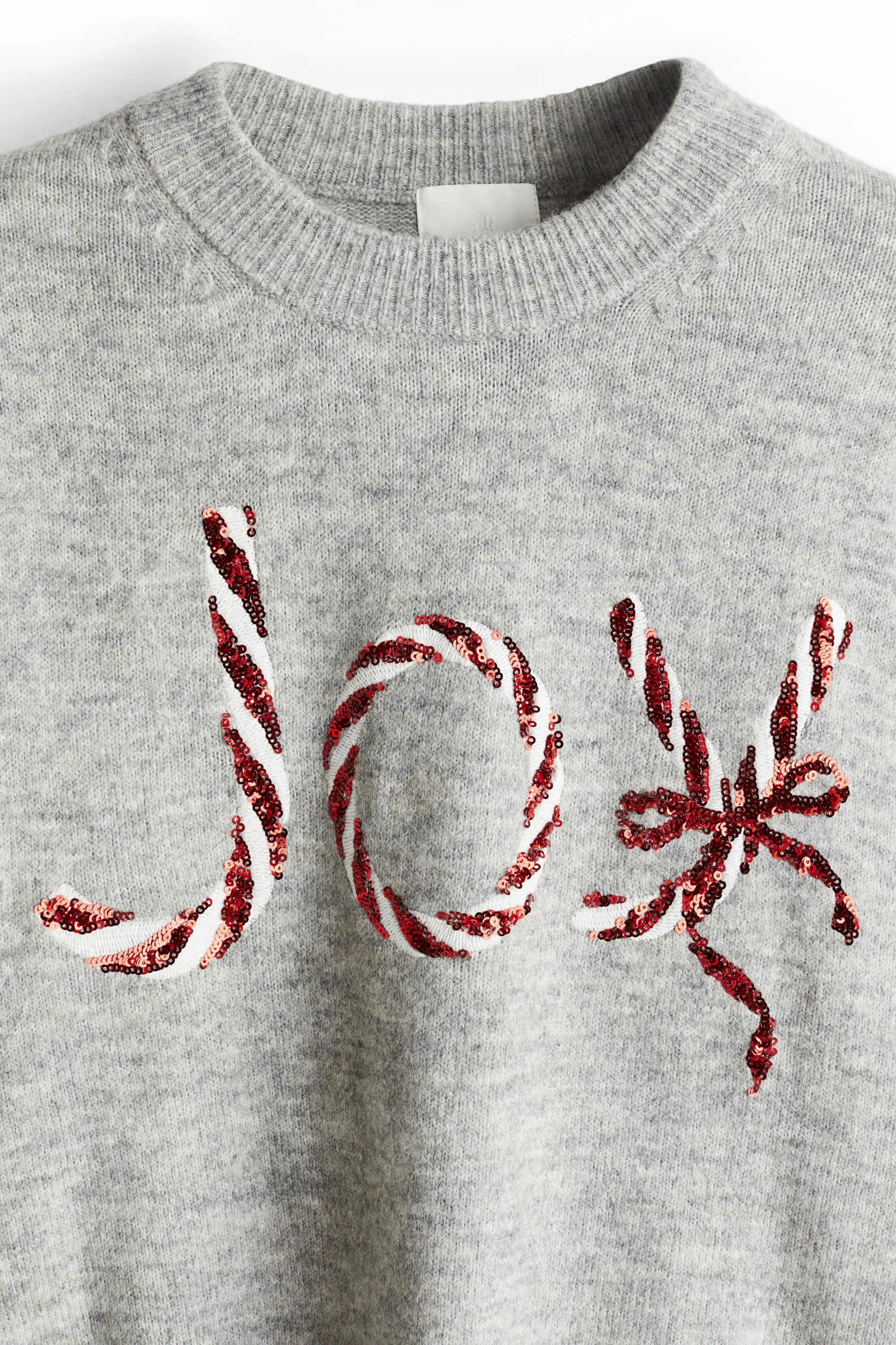 Pull avec motif - Gris chiné/Joy