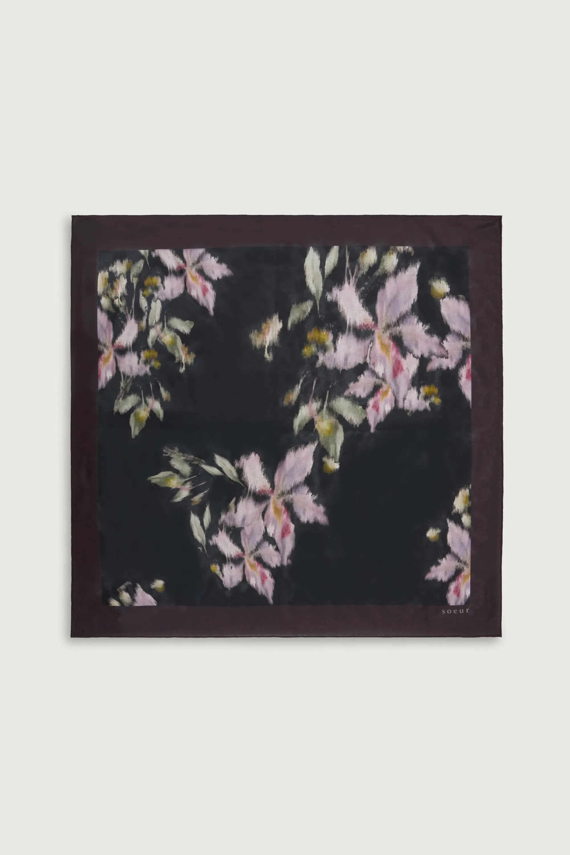 FOULARD CAPUCINE ANTHRACITE/VIOLET
