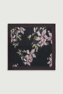 FOULARD CAPUCINE ANTHRACITE/VIOLET — photo 1
