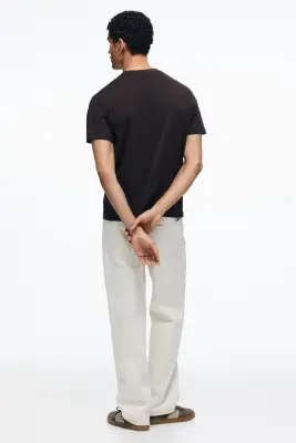 T-shirt Regular Fit - Marron — photo 3