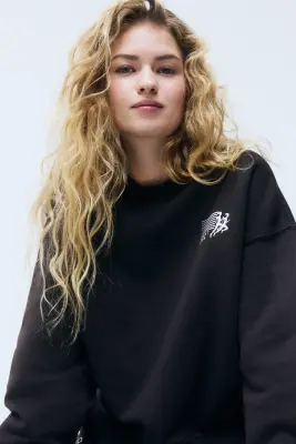 Sweat avec motif imprimé - Gris foncé/Sport Club — photo 1