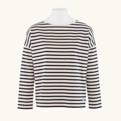 Marinière Ecru / Marine oversized — photo 1