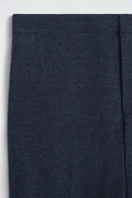 PANTALON DROIT DÉCONTRACTÉ EN JERSEY - BLEU MARINE CHINÉ — photo 5