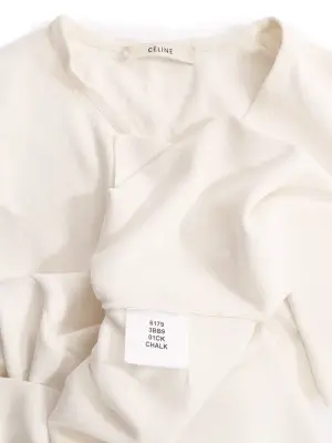 Mini robe par Phoebe Philo sans manche col rond en maille stretch blanc crème Prix boutique 950€ Taille S — photo 2