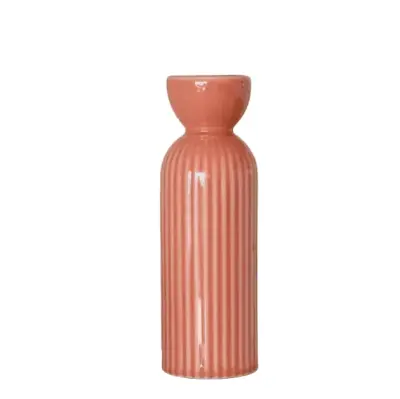 Grand bougeoir/vase Lus -  rose pêche — photo 1