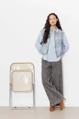 Blouson tweedé sans manches — photo 2