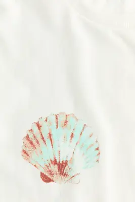 T-shirt avec applications - Crème/coquillages — photo 3