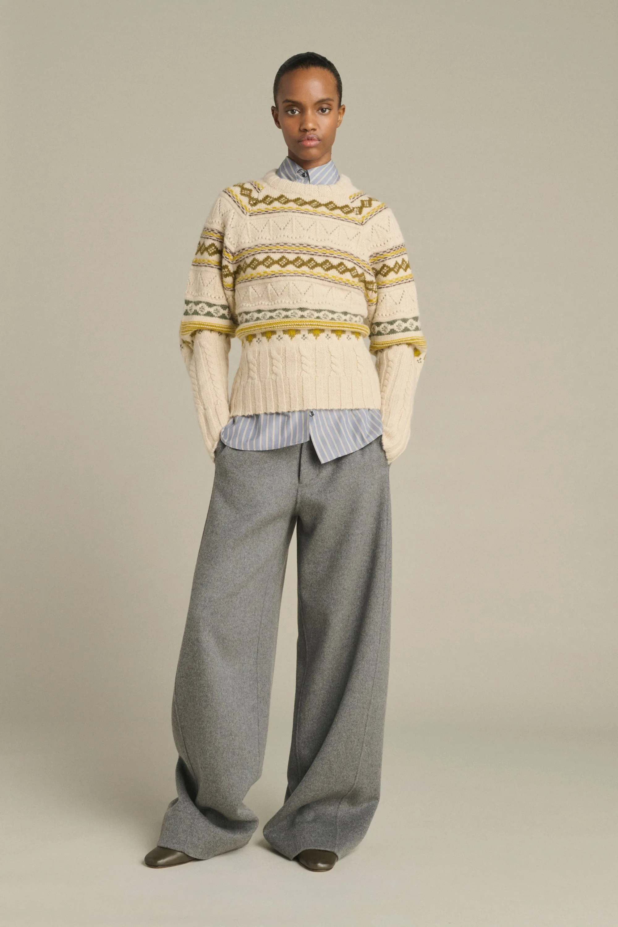 PULL LUIS MULTICO BEIGE