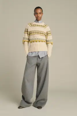 PULL LUIS MULTICO BEIGE — photo 1