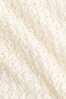 Robe de plage façon crochet - Blanc — photo 3
