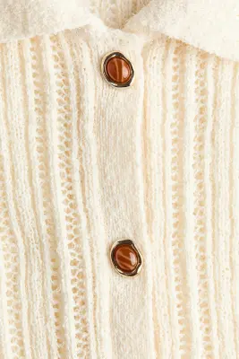Chemise façon crochet - Beige clair — photo 5