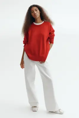 Pull oversize - Rouge — photo 2