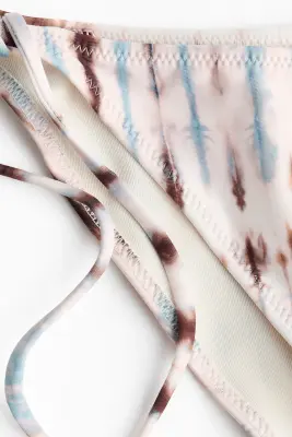 Bas de maillot Tanga à nouer - Beige clair/batik — photo 3