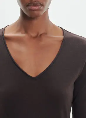 T-shirt en coton organique et cachemire — photo 3