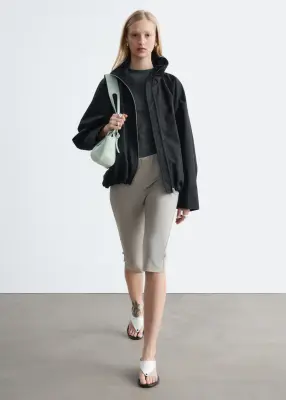 Veste zippée en sergé - Noir — photo 3