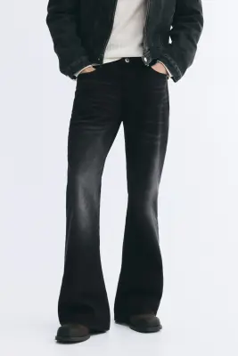 Regular Flared Jeans - Noir denim — photo 1