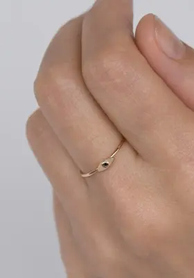 BAGUE GABIN PETIT MODELE - Or blanc 18 carats — photo 2