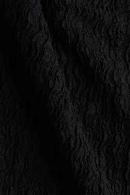 Top froissé avec encolure bénitier - Noir — photo 4