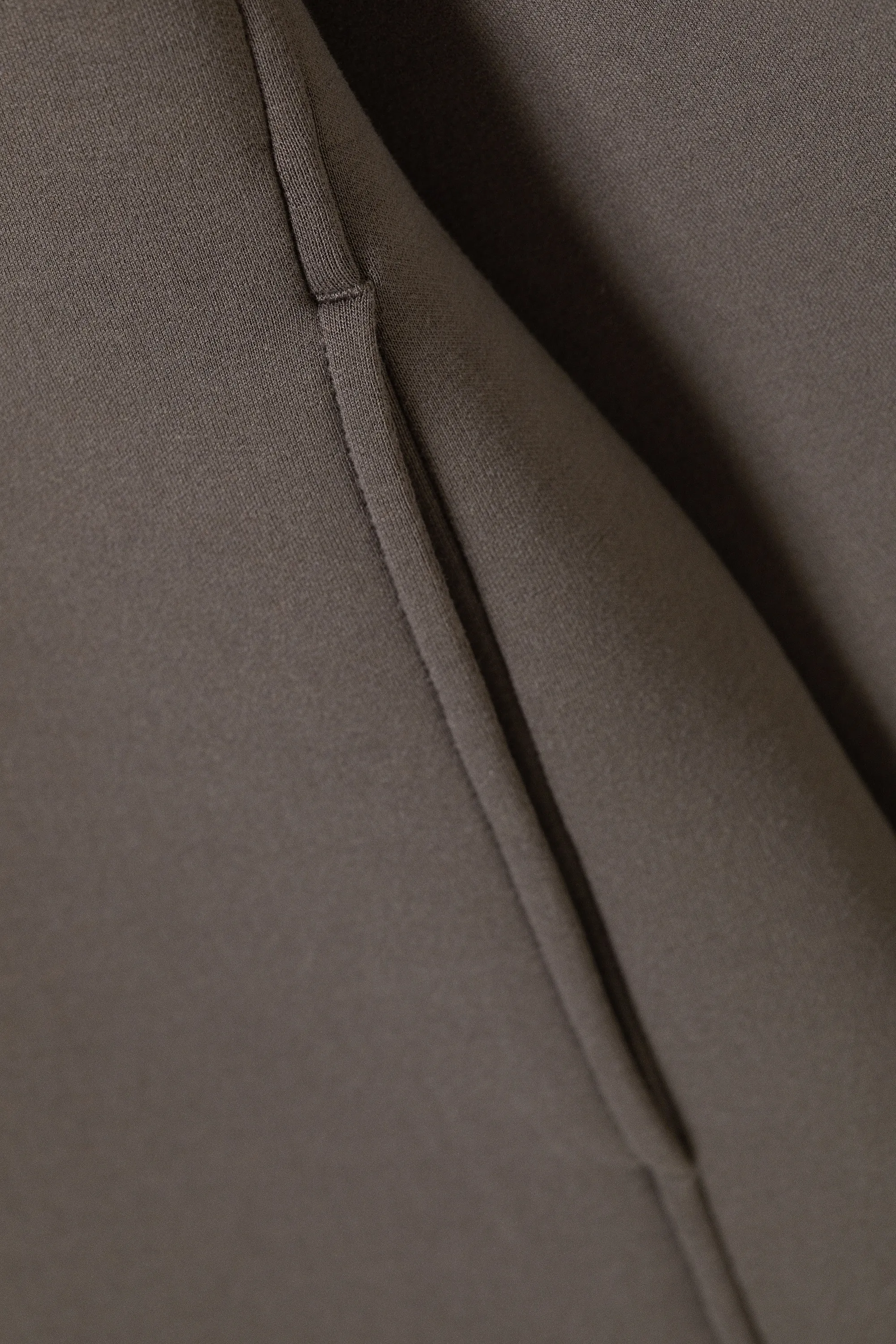 Sweat à capuche zippé en scuba - Taupe foncé