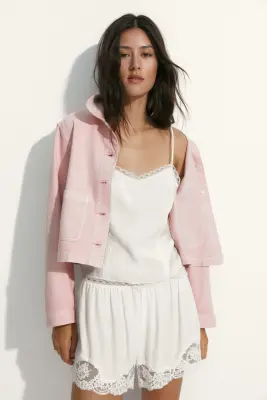 Veste en denim - Rose clair — photo 1