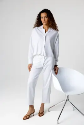 Chemise Blanche Manches Longues en Coton Supima