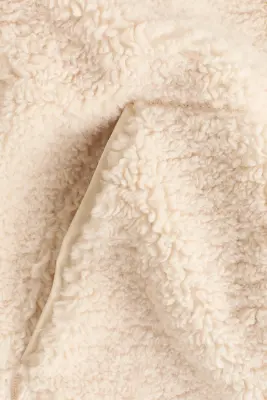 Veste oversize en tissu Teddy bear - Beige clair — photo 5