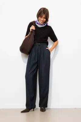 Pantalon balloon rayé Femme — photo 5