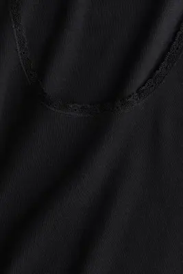 Débardeur avec dentelle - Noir — photo 3