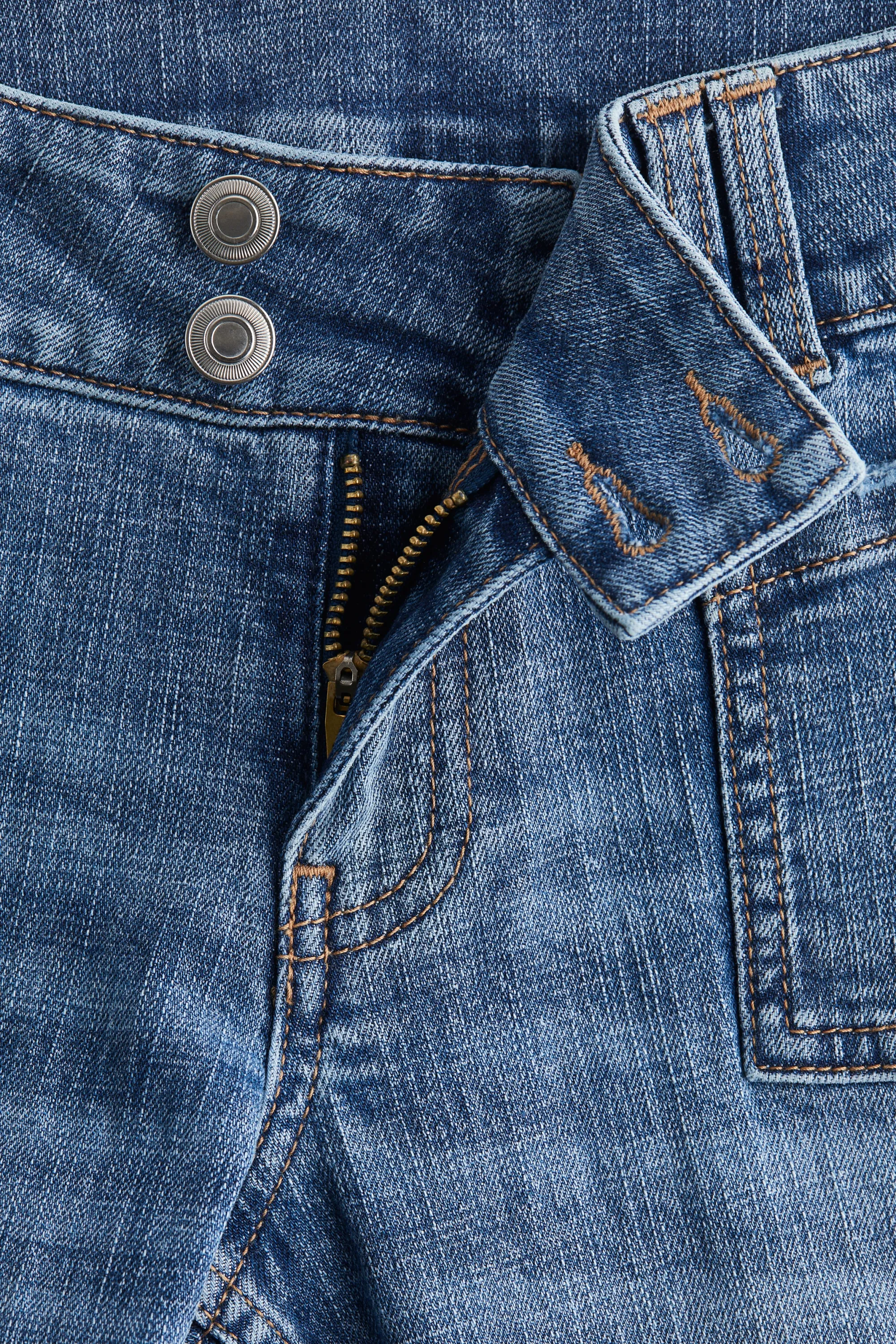 Flared Low Jeans - Bleu denim