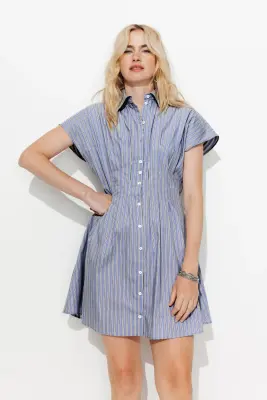 Robe-chemise rayée Femme — photo 3