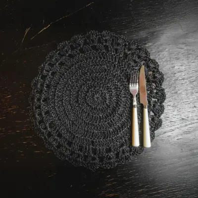 2 Sets de Table Raphia Noir — photo 2