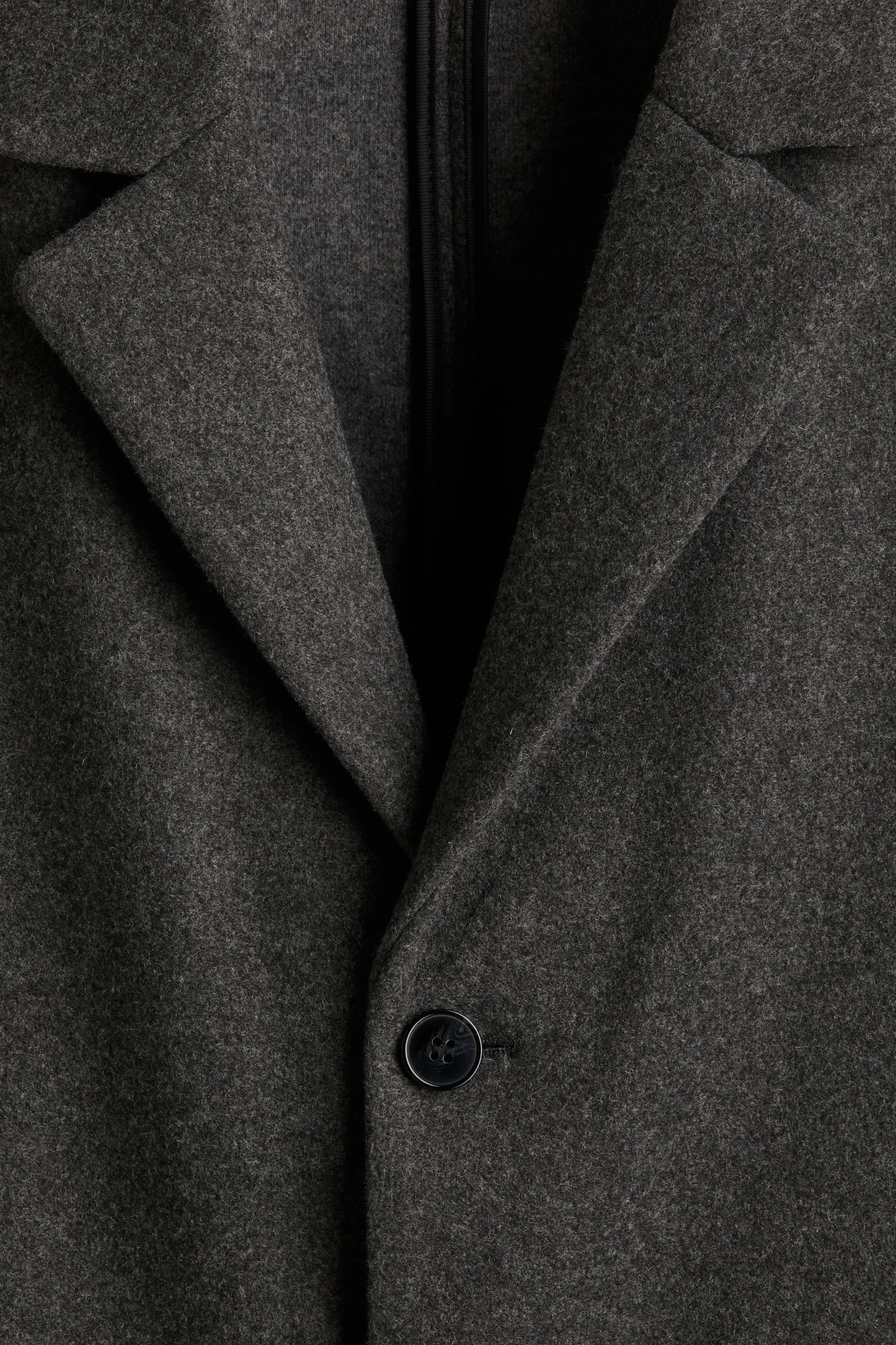 Manteau à fermeture droite - Gris