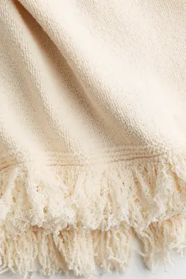 Top en maille avec franges - Crème — photo 5