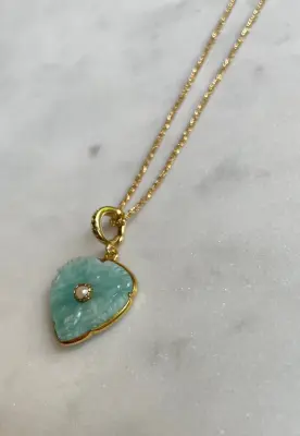 Nouveau ! ROOM SERVICE JEWELRY Charm Blossom Amazonite et Perle — photo 3