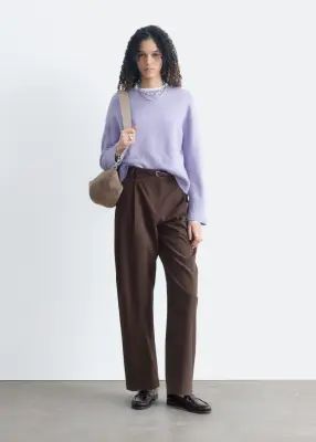 Pull décontracté en maille - Lilas — photo 2
