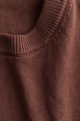 Pull à bords roulottés - Marron — photo 3