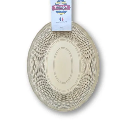 Corbeille à pain ovale en inox coloré