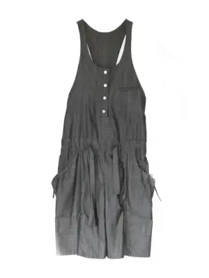 Salopette short en coton gris foncé NEUVE Taille 36/38 — photo 1