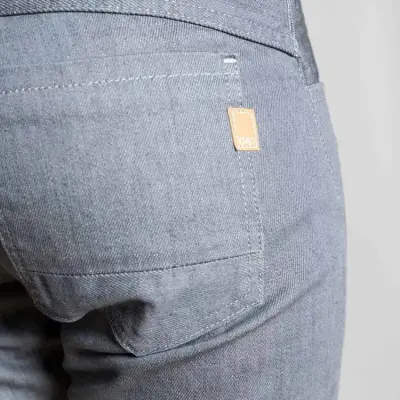 Jeans demi slim gris Paul confort — photo 3